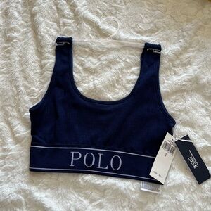 Polo Navy Blue Sports Bra